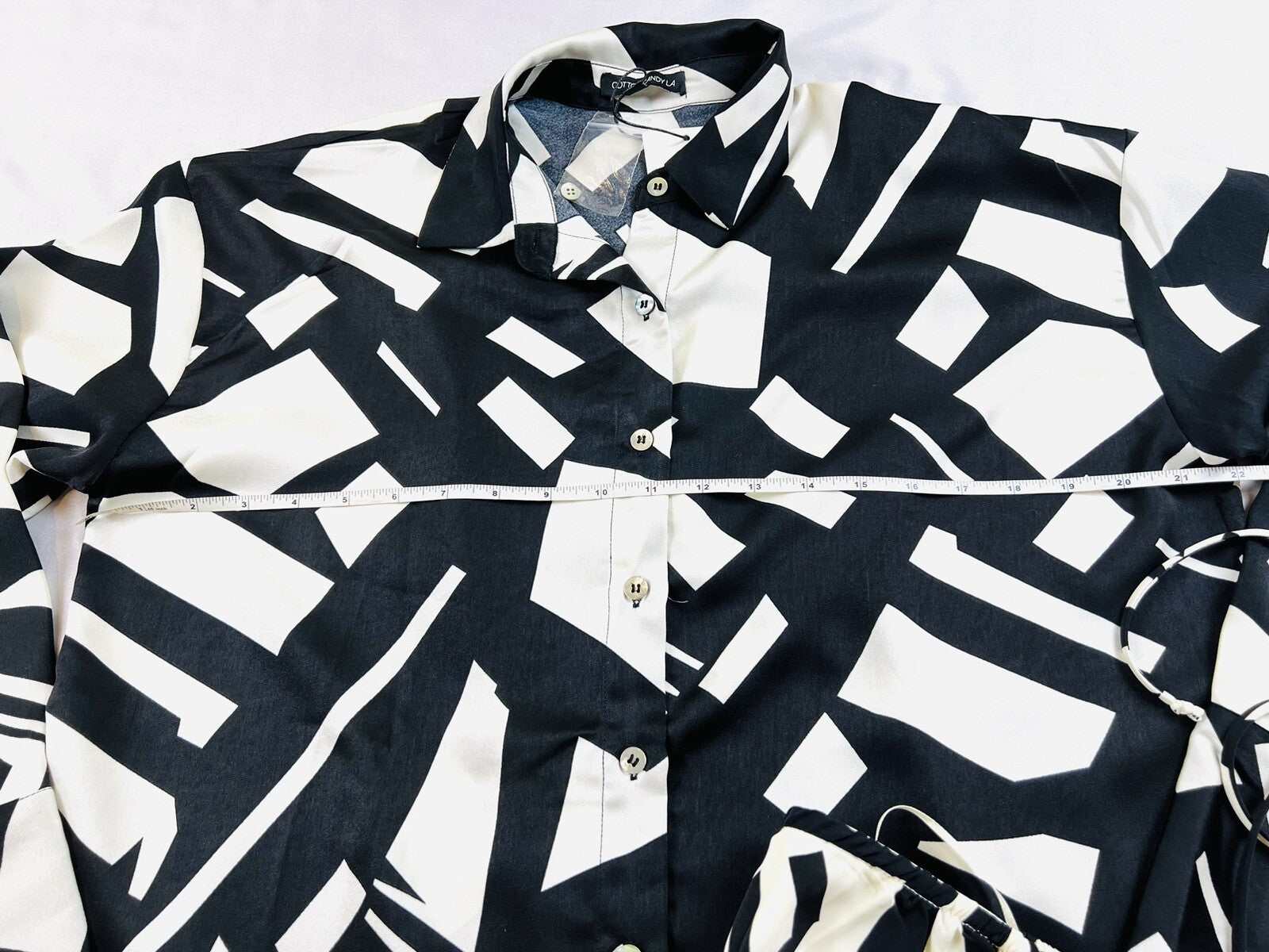 COTTON CANDY Women’s 2Pc Set Long Sleeve Shirt Sz S with Inside Top Sz M