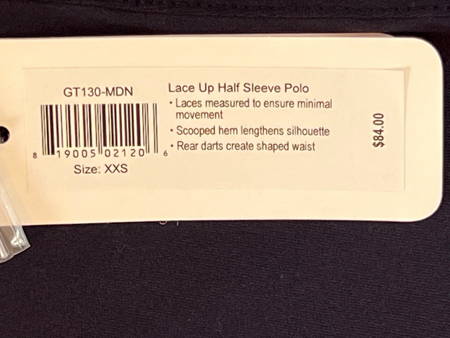 JOFIT WOMEN'S Top Navy Blue GOLF Lace Up SHIRT SZ XXS (16)