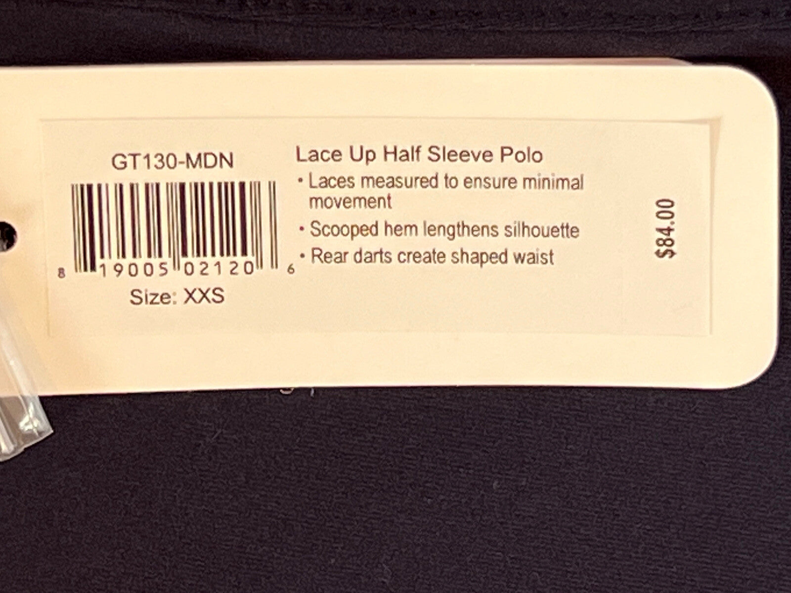 JOFIT WOMEN'S Top Navy Blue GOLF Lace Up SHIRT SZ XXS (16)