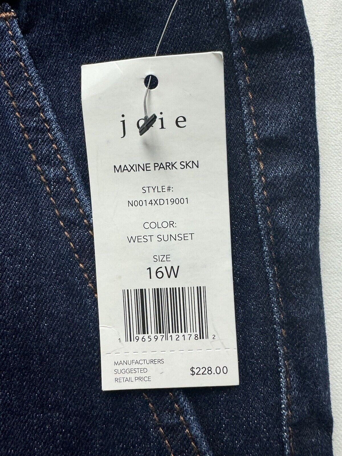 $228 Joie Women's Maxine Park Jeans Sz 16w (B.54)