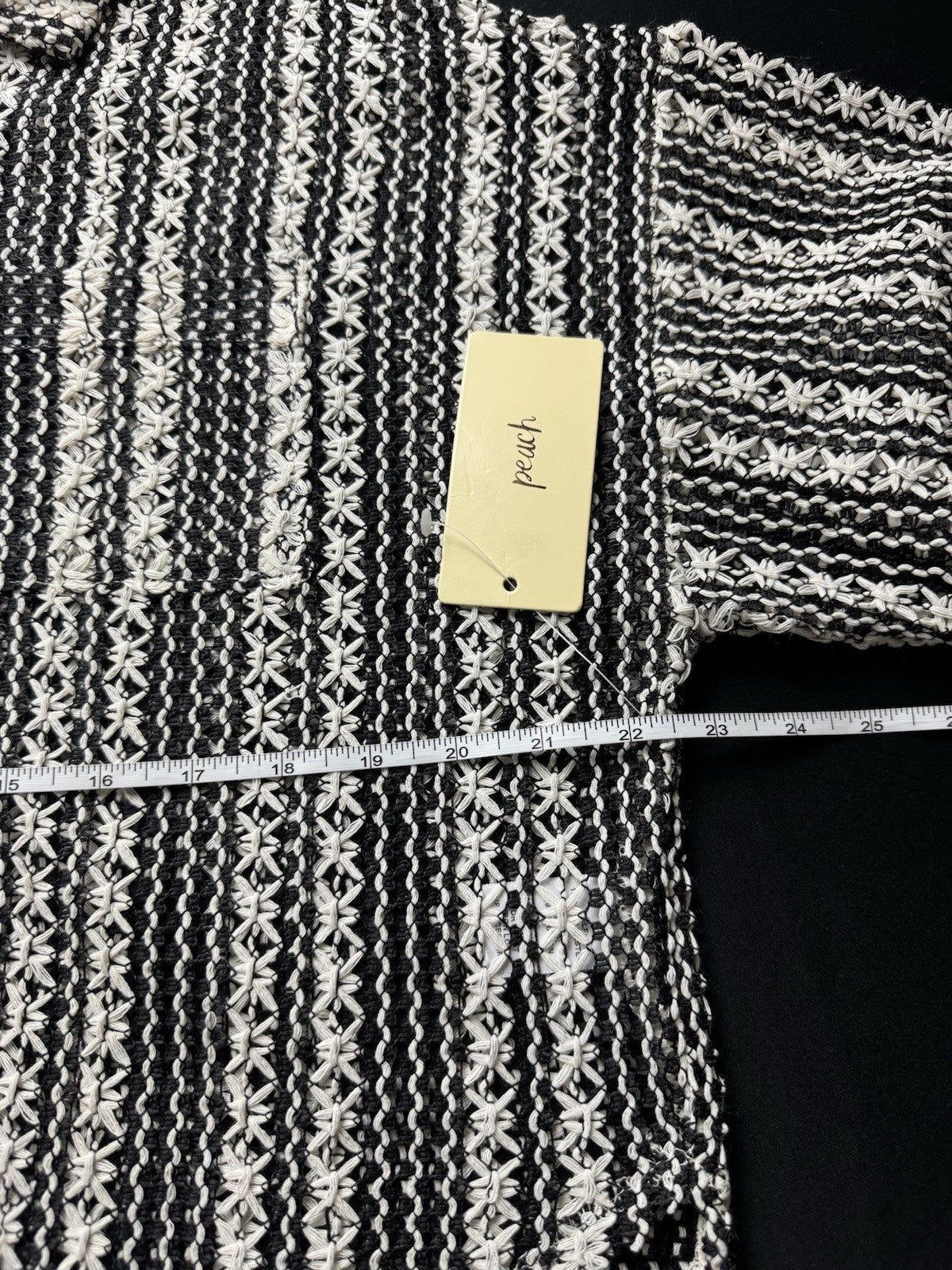 PEACH Women's Crochet Shirt Sz XL    (B.160)