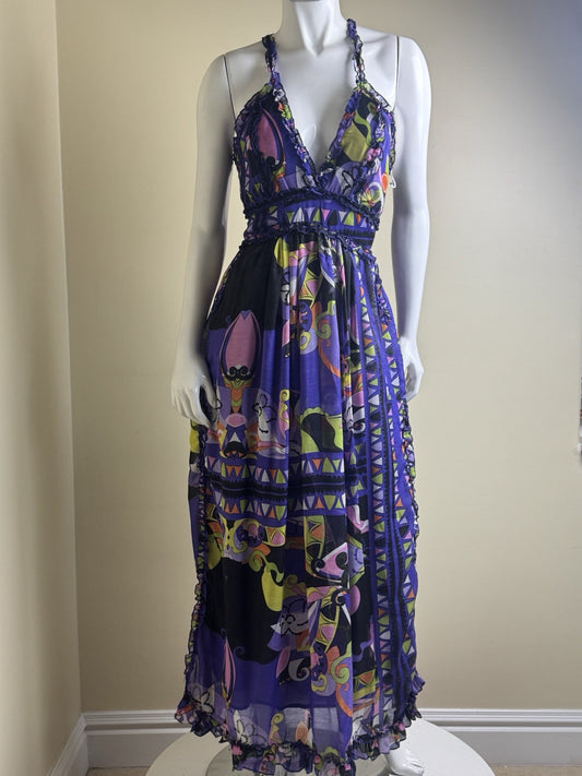 Live 4 Truth Multi Maxi Long Dress Sz S.     (B.159)