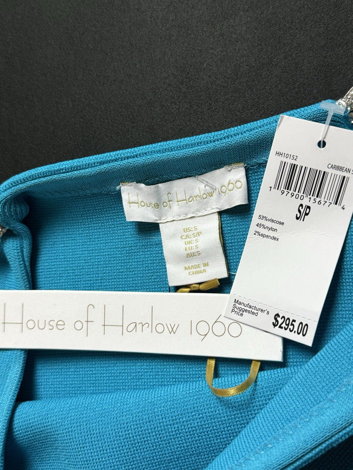 $295 House of Harlow 1960 Tank Top with Crystal Strap Size S  (B.85)