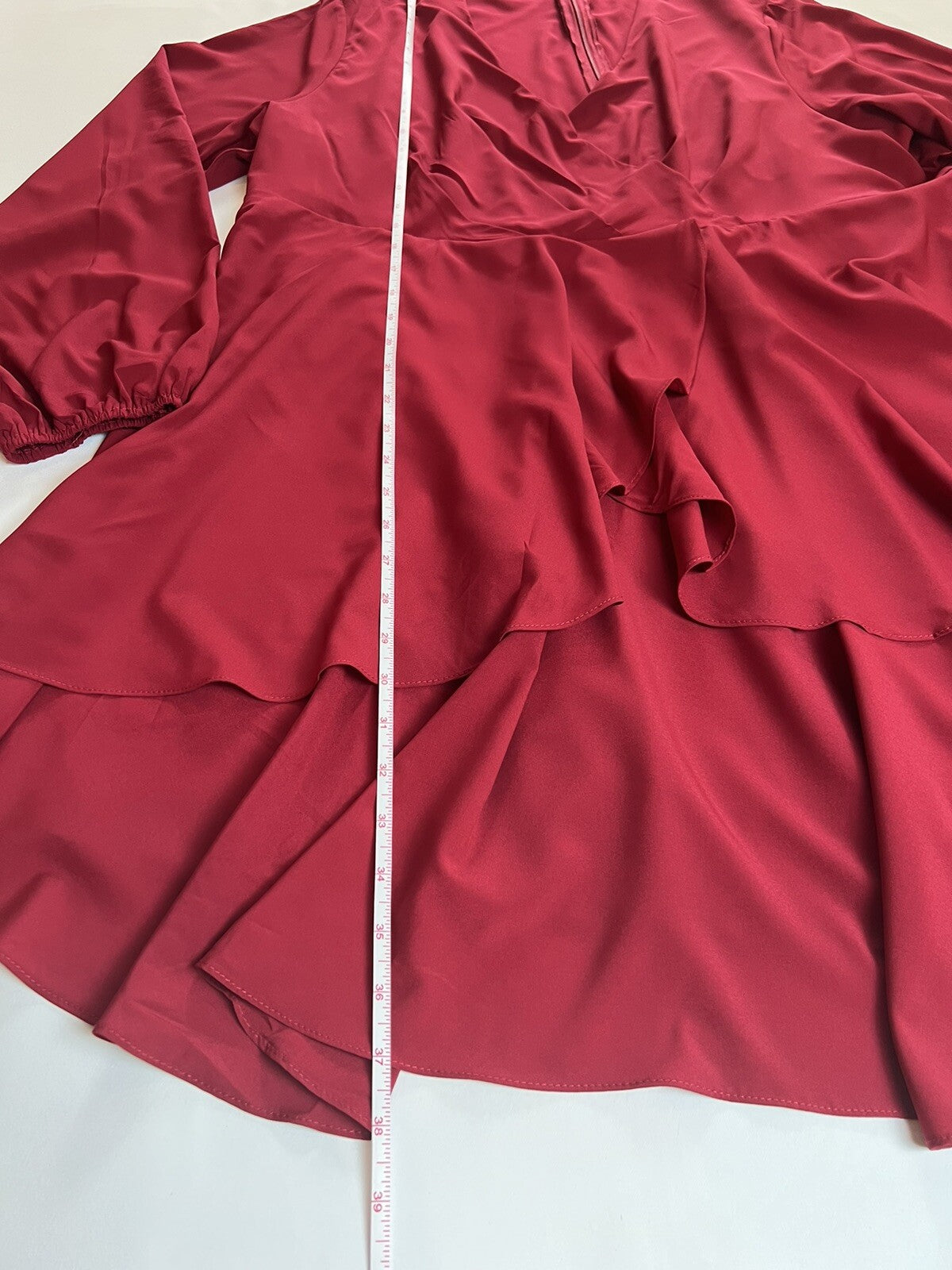 ALLEGRACE Women’s Plus Size 20W Red Dress