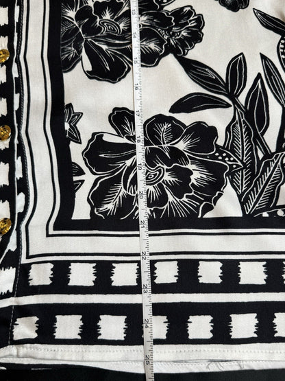 Rose & Thyme Women’s. Black/White Shirt Sz M  ( B.165)