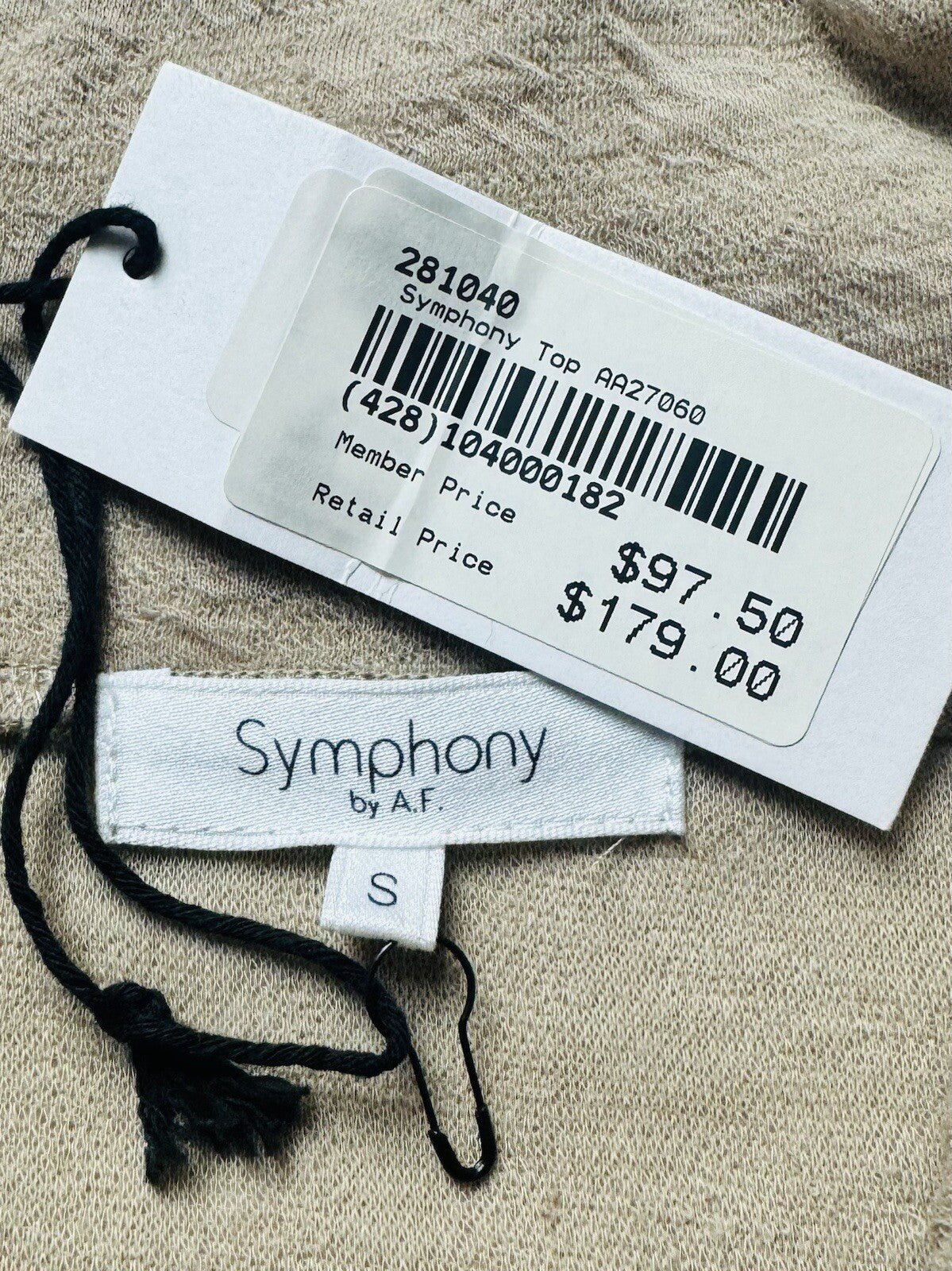 Symphony by A.F. Women’s Golf TurtleNeck Short Sleeve Top Sz S