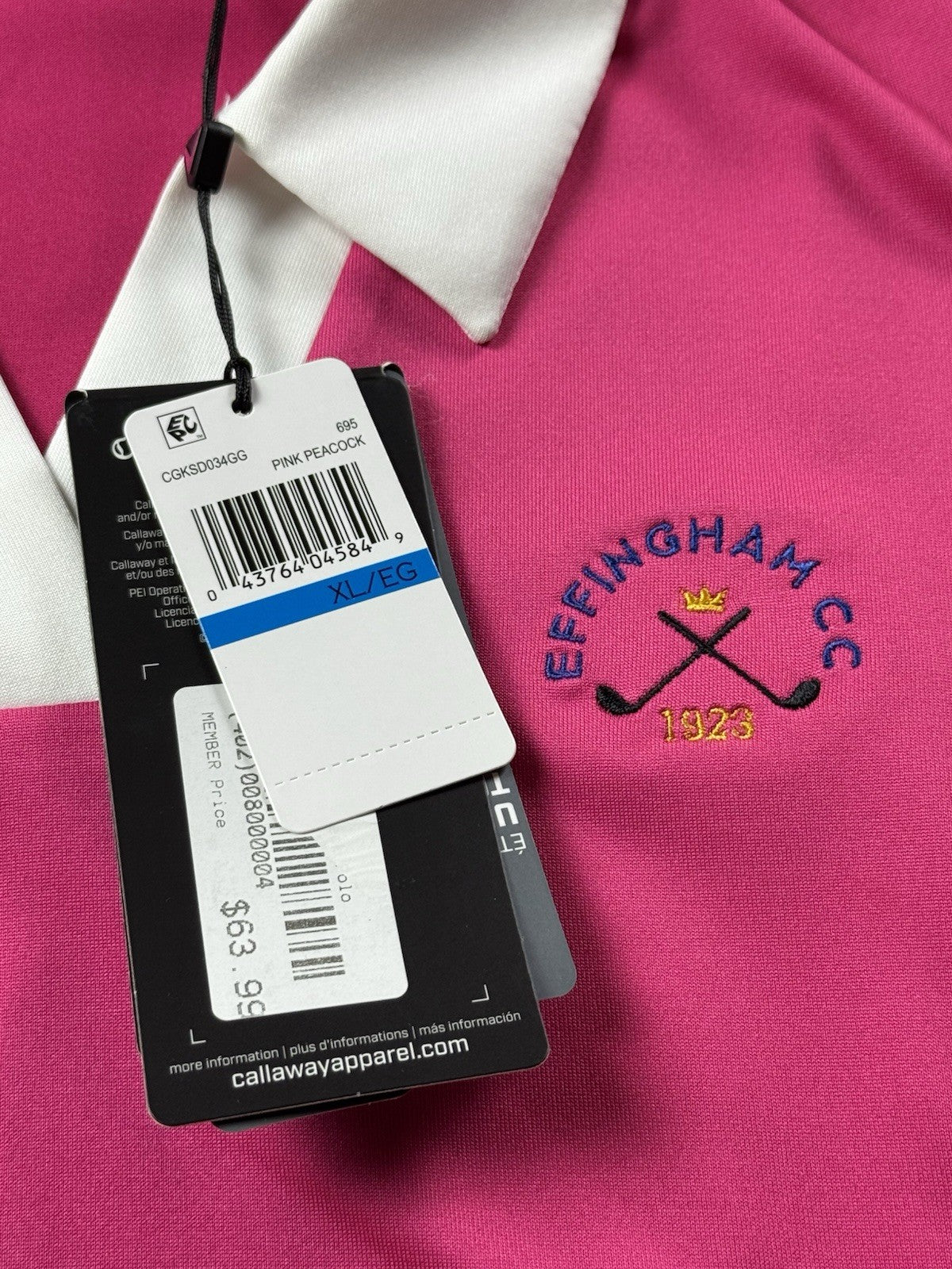 Callaway Womens Golf Tennis Shirt Fuchsia Sz XL.  (B.187)