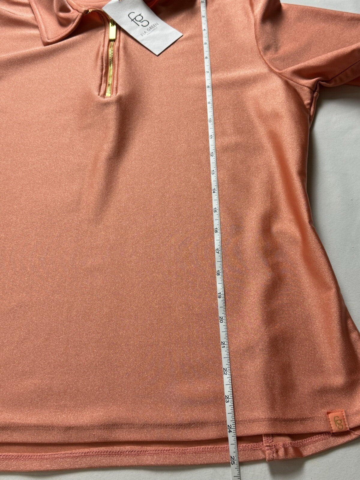 FIA Green California Women’s Top Sz M Golf Shirt. (B.95/1)