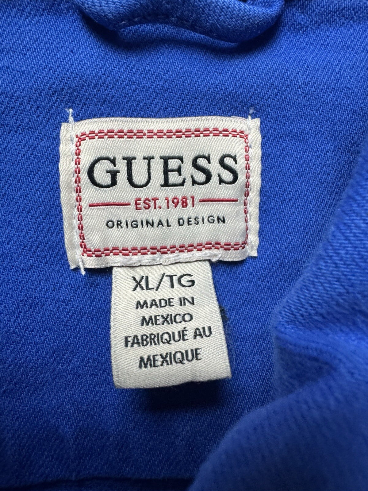 $108 Guess Women’s LEANDRA Denim Crop Top Sz XL. (B.141)