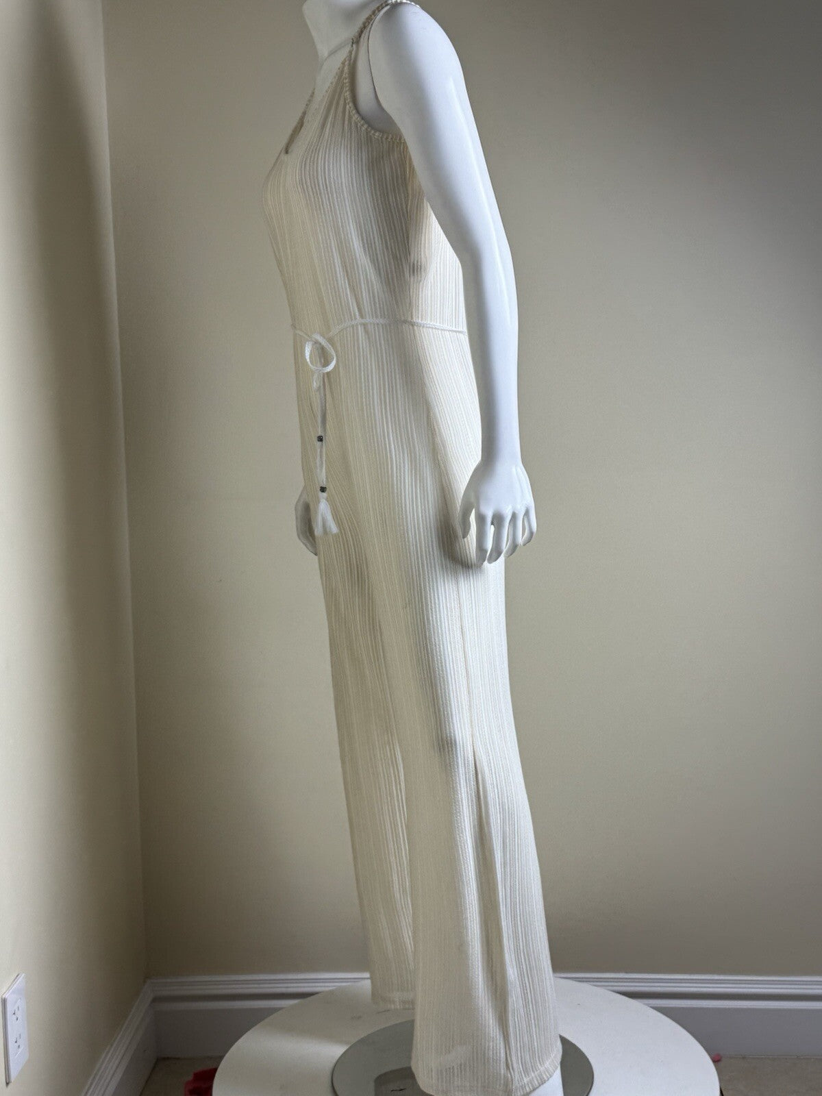 Aruba Blue Jumpsuit Swim Cover-up  Mesh Jumper Sz M.   (B.138)