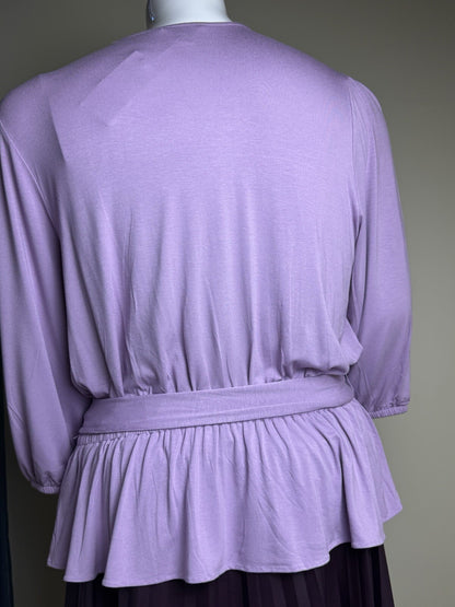 $99 Lauren Ralph Lauren Women’s Blouse Purple Sz 2XL.    (B.125)