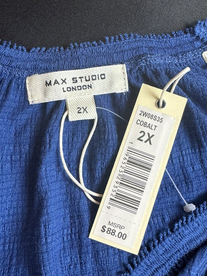 $88 Max Studio Women’s Top Sz 2Xl Blouse Shirt  (B.86)