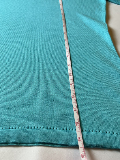 Caroline Grace Women’s Aqua Green Pullover Sweater Sz L —(18)