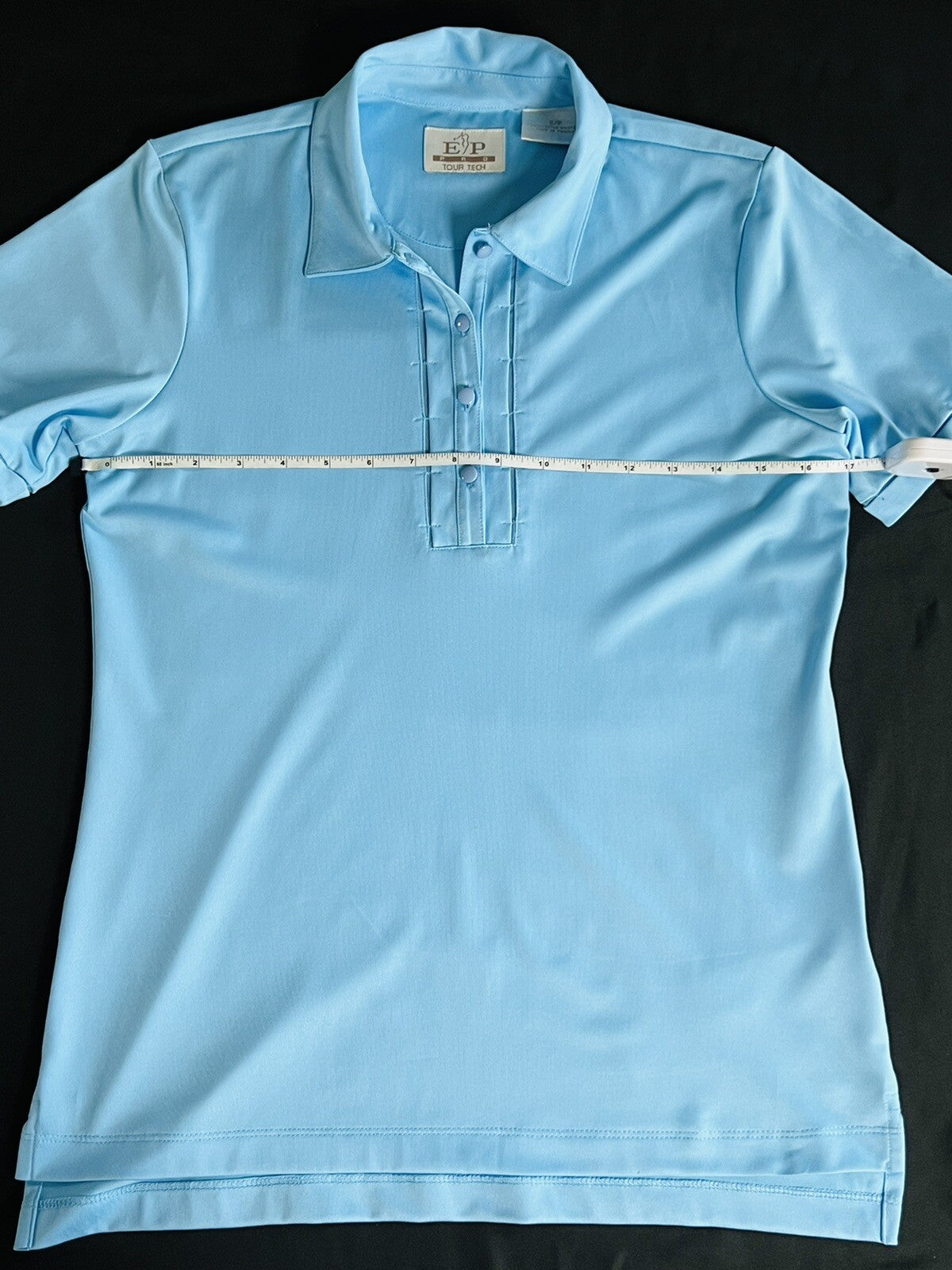 E.P Pro Tour Tech Women's Golf Polo Shirt Blue Sz S (16)