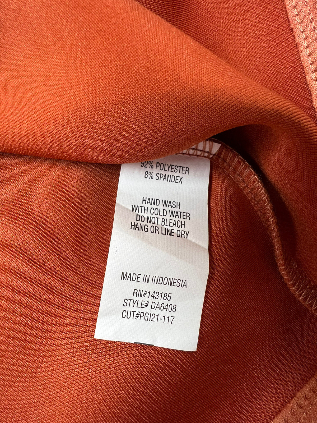 POPULAR BASICS Women’s Velvet Orange Copper DRESS Sz XL