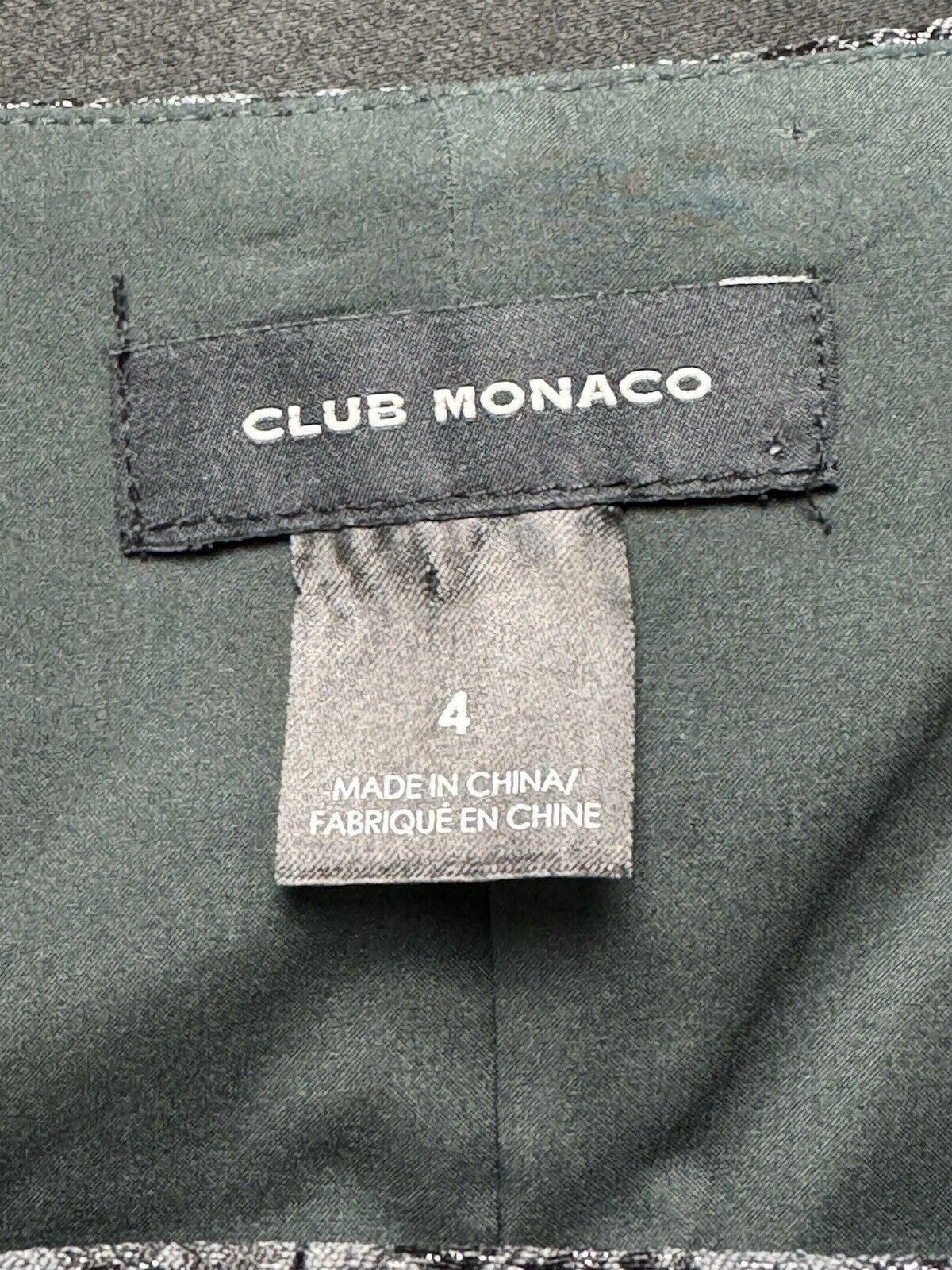 Club Monaco Women's Top Blouse Charcoal Sz 4. (B.86)