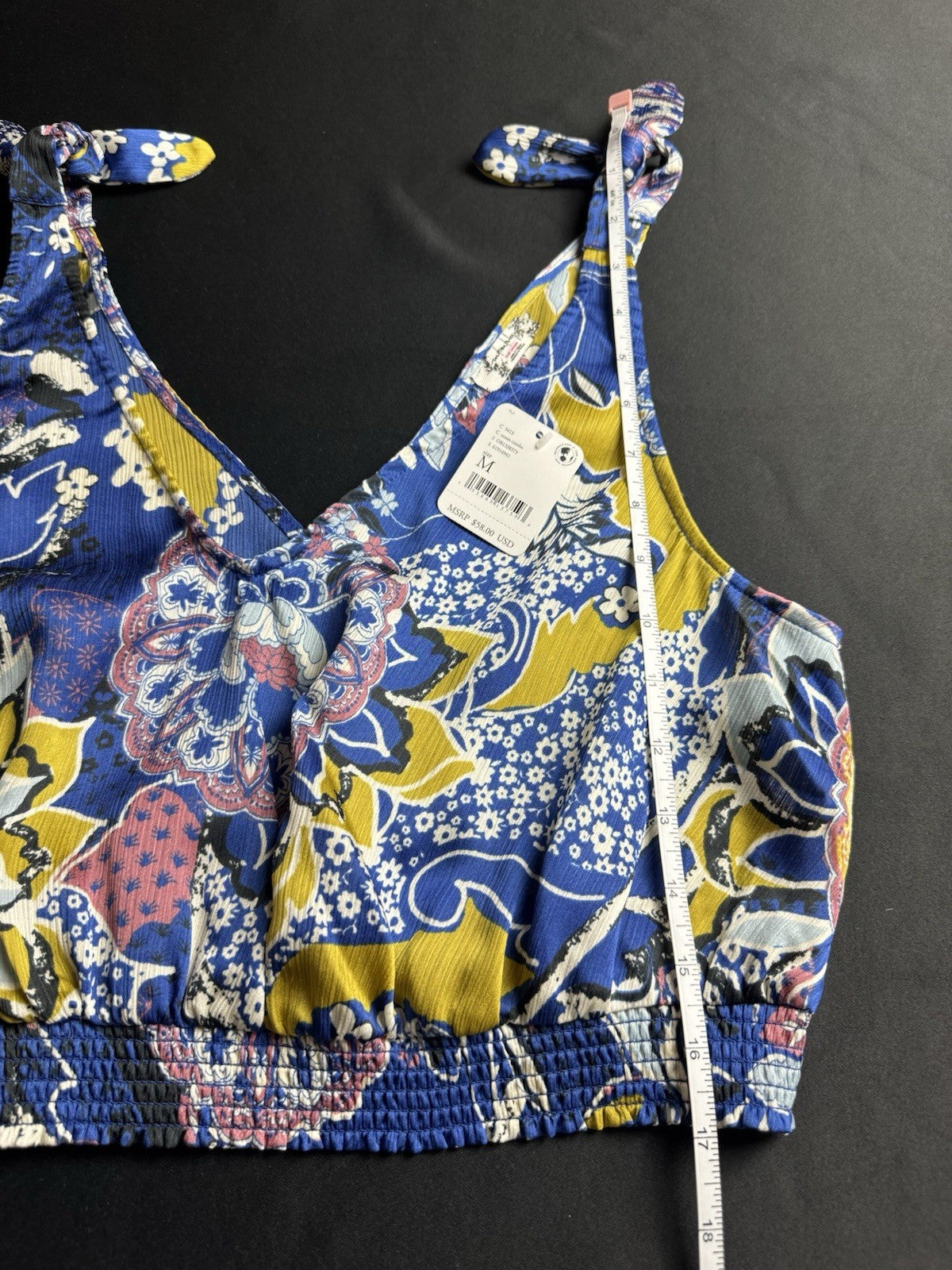 $58 INTIMATELY FREE PEOPLE Top Floral Sz M. (B.162)