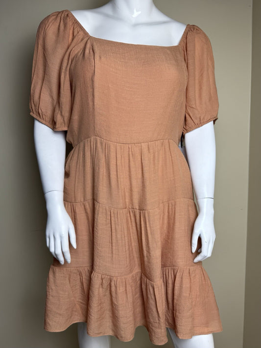 $99 1 State Women’s Toasted Nut Color Dress Sz 2X    (B.144)