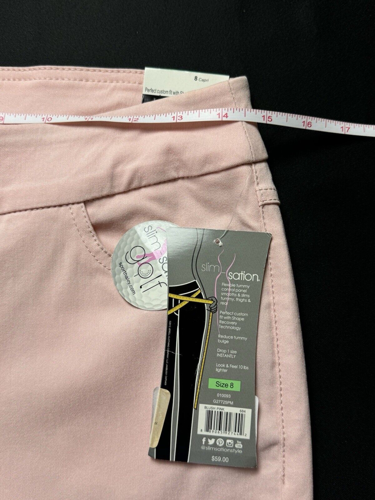 Slim Sation Women’s Golf Pull on Pants Size 8 Stretch. (B.84)