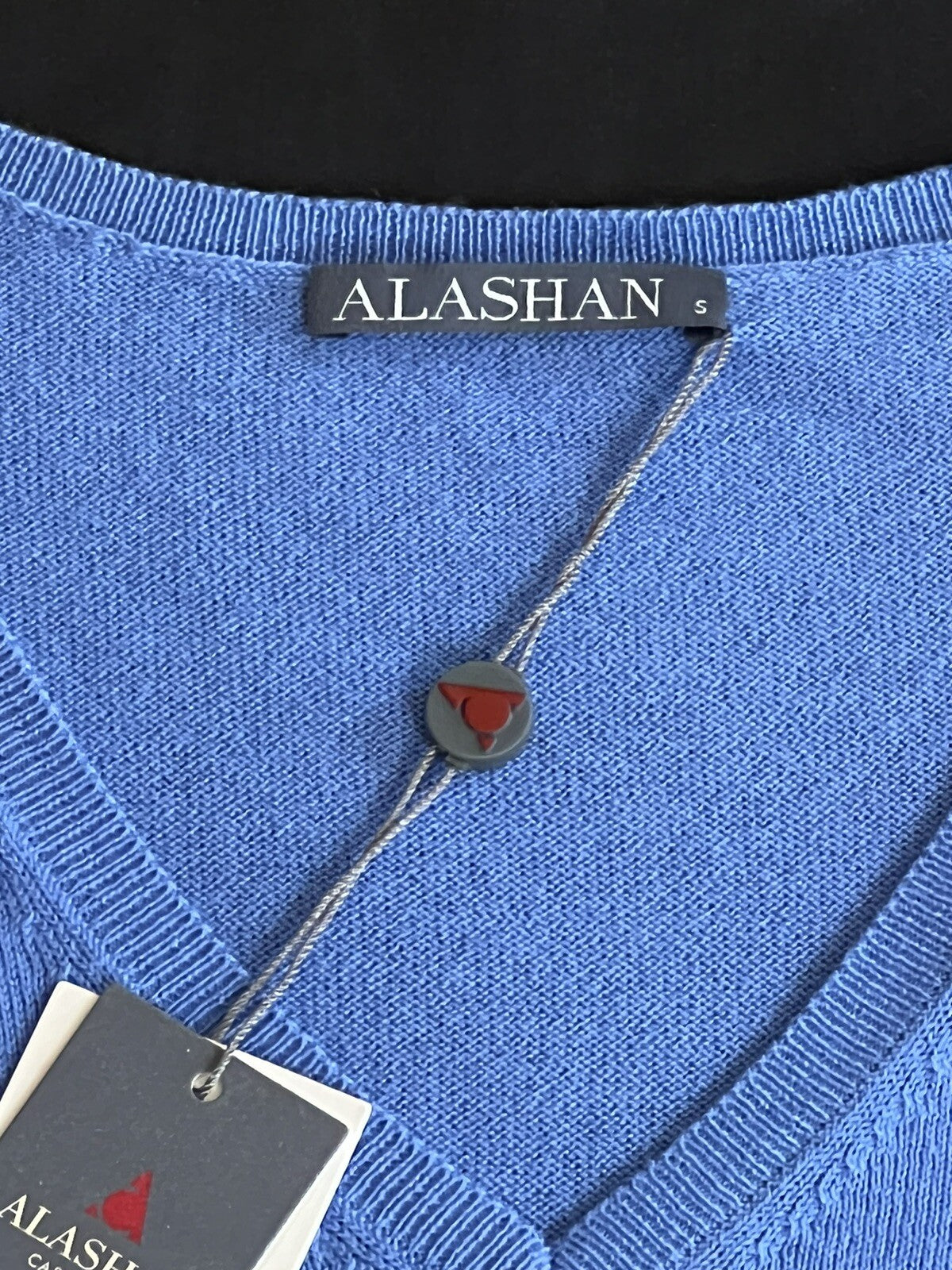 ALASHAN Women’s Cotton Cashmere Pullover Sweater Blue Sz S