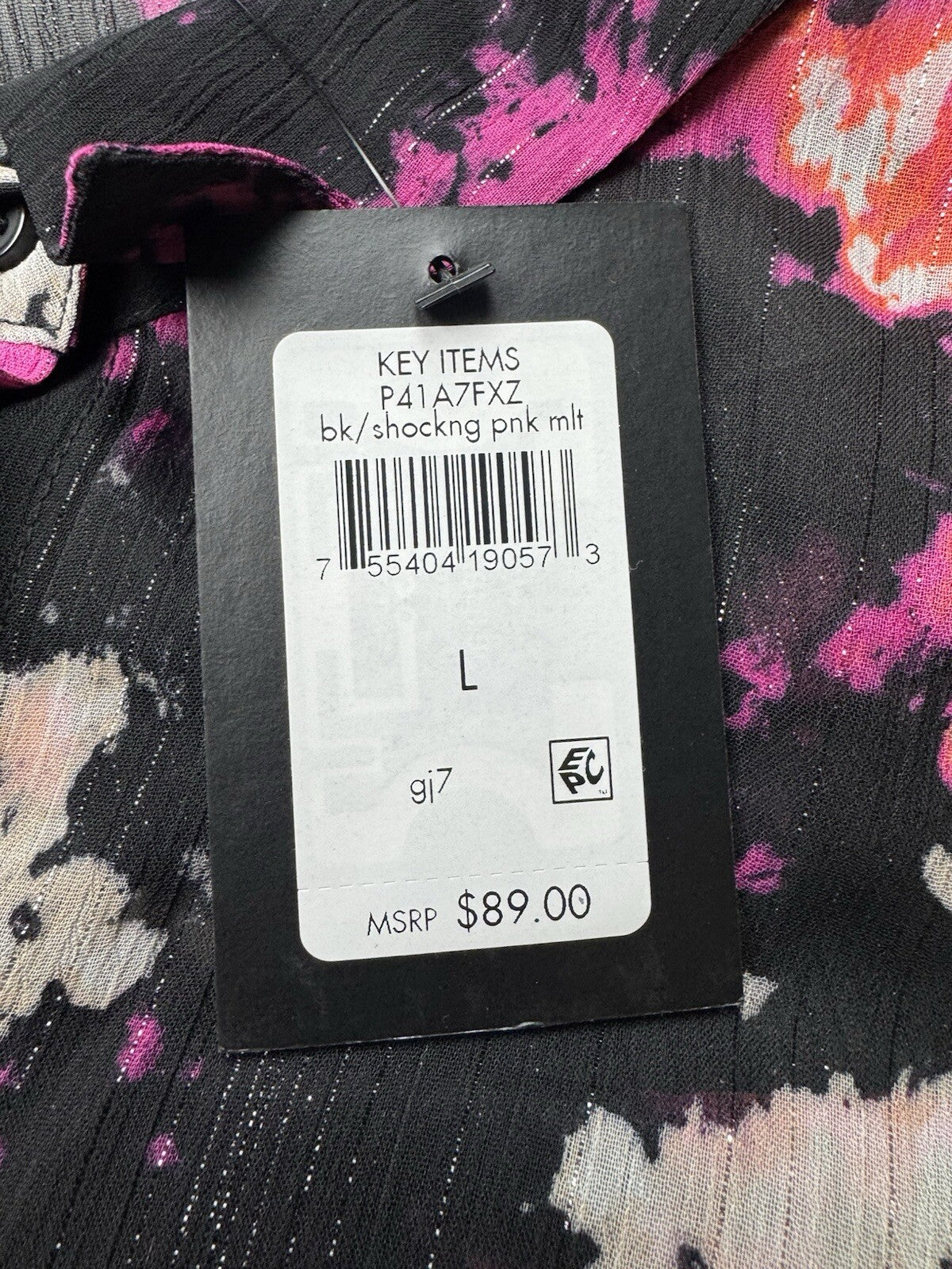 $89 DKNY Women’s Long Sleeves Top Sz L .  (B.141)