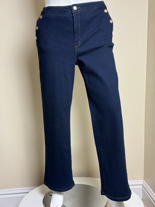 ANNE KLEIN Women’s Denim Blue Jeans Sz 16. (B.88)