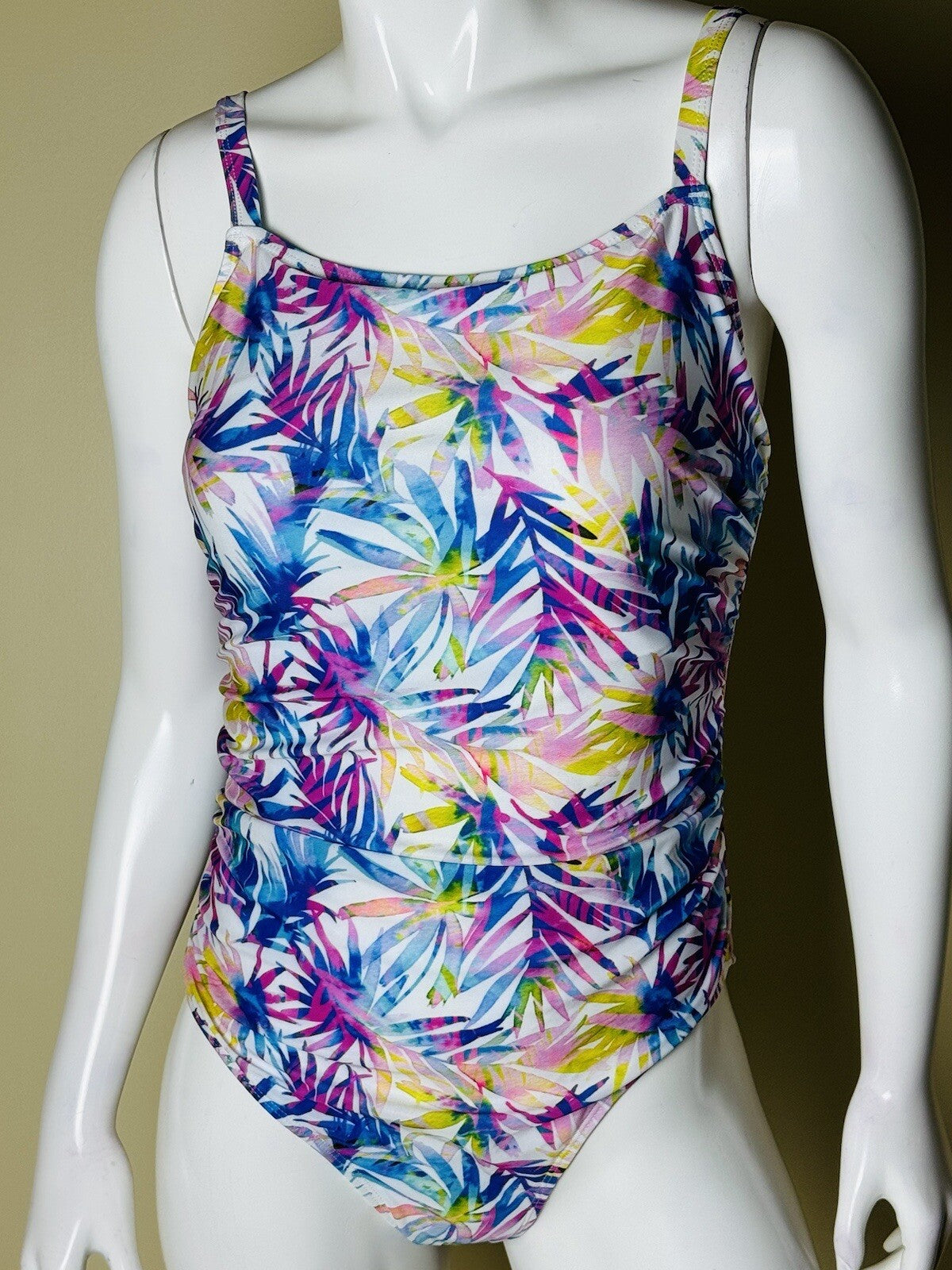 Catherine Malandrino Swimsuit Women’s Sz L Tropical Bathing Suit  (56)