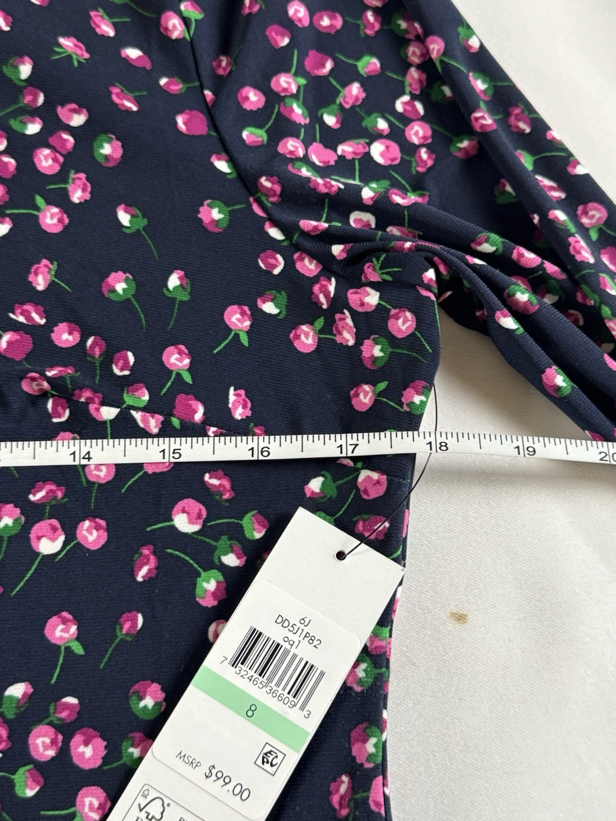 $99 DKNY Women’s Floral Dress Sz 8    (B.065)