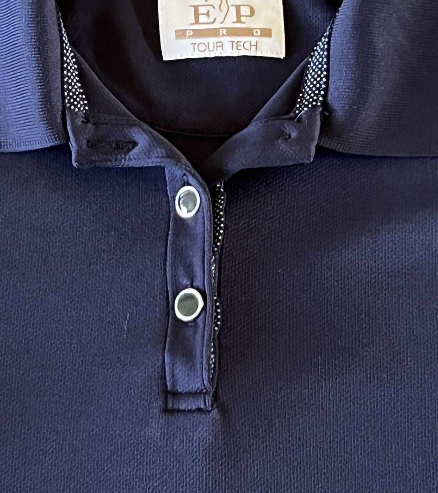 E.P Pro Tour Tech Women’s Top Golf Polo Shirt Black Sz S (16)