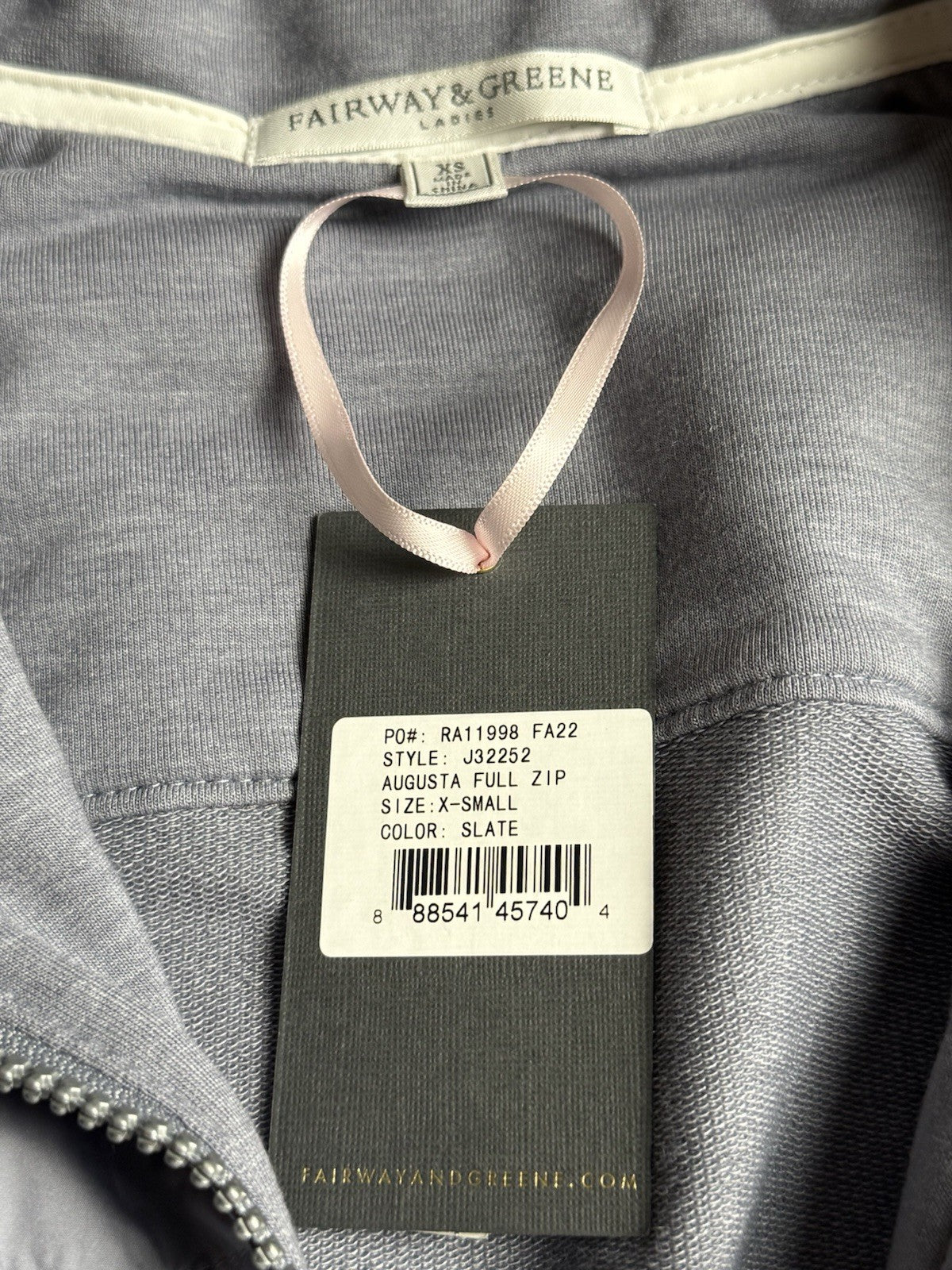 Fairway and Greene Women's Gray Full-Zip Jacket, Sz XS.      (B.150)