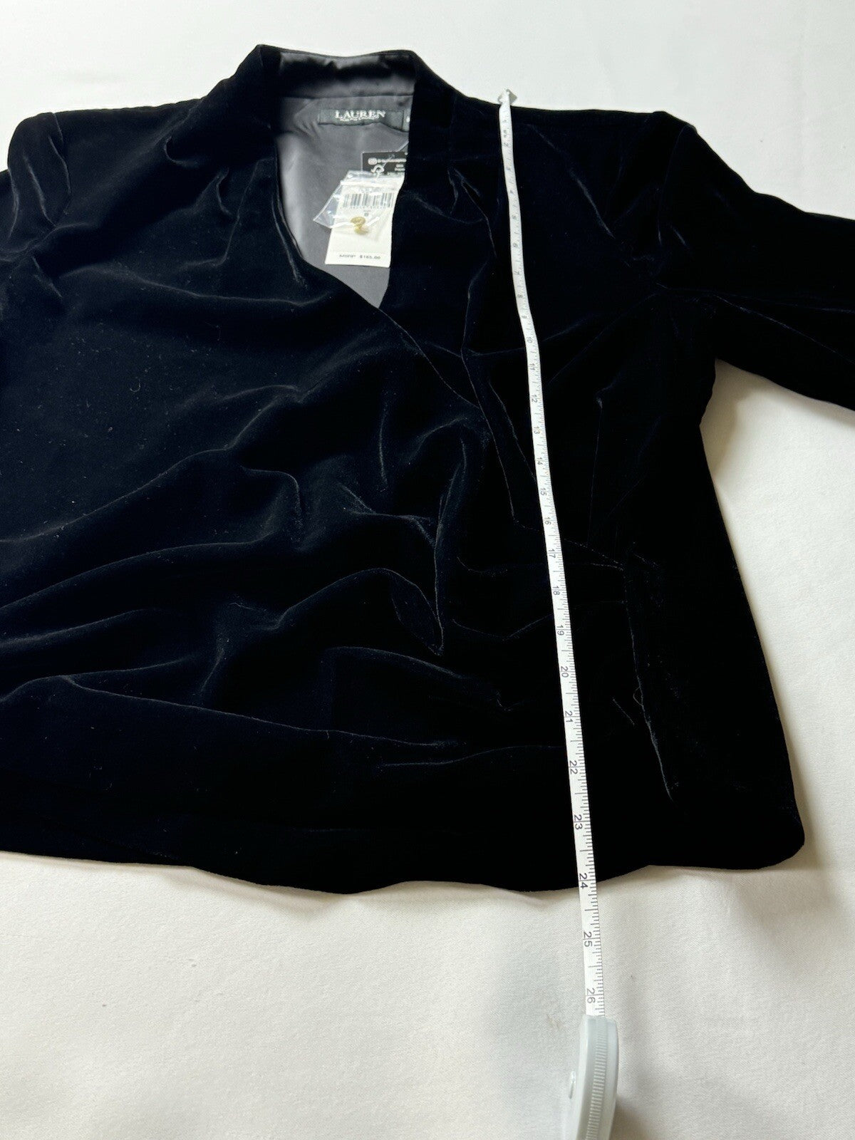 $165 Lauren Ralph Lauren Women’s Velvet Blouse Sz 8    (B.112)