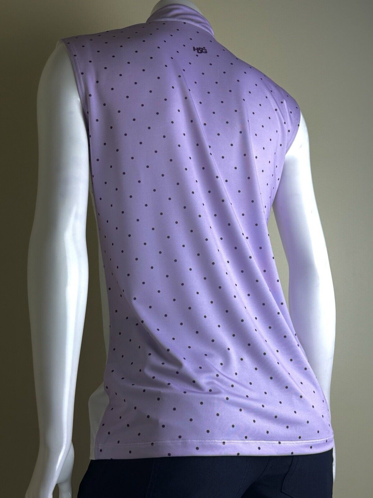 H5G High 5 Golf Women’s Polka Dots Polo Shirt Sz S.  (B.72)