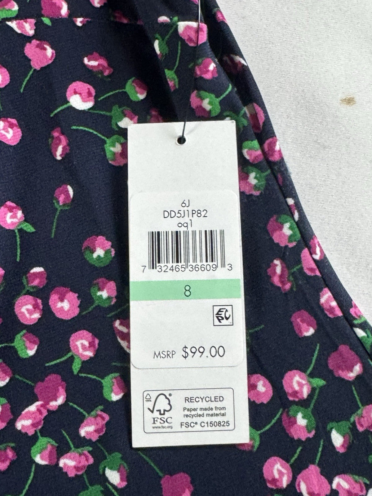 $99 DKNY Women’s Floral Dress Sz 8    (B.065)