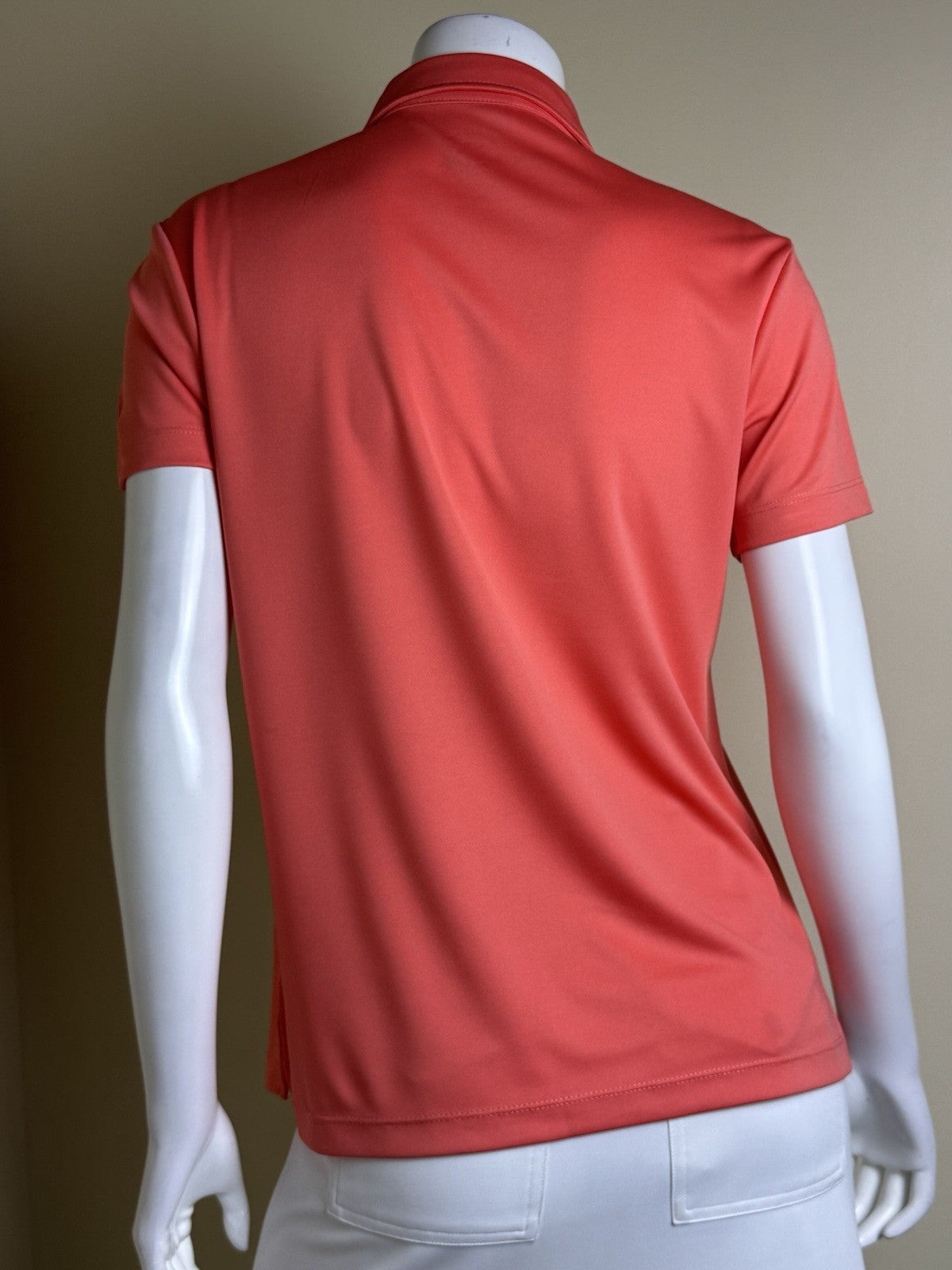 Monterey Women's Golf Shirt Orange Sz M. (B.163)
