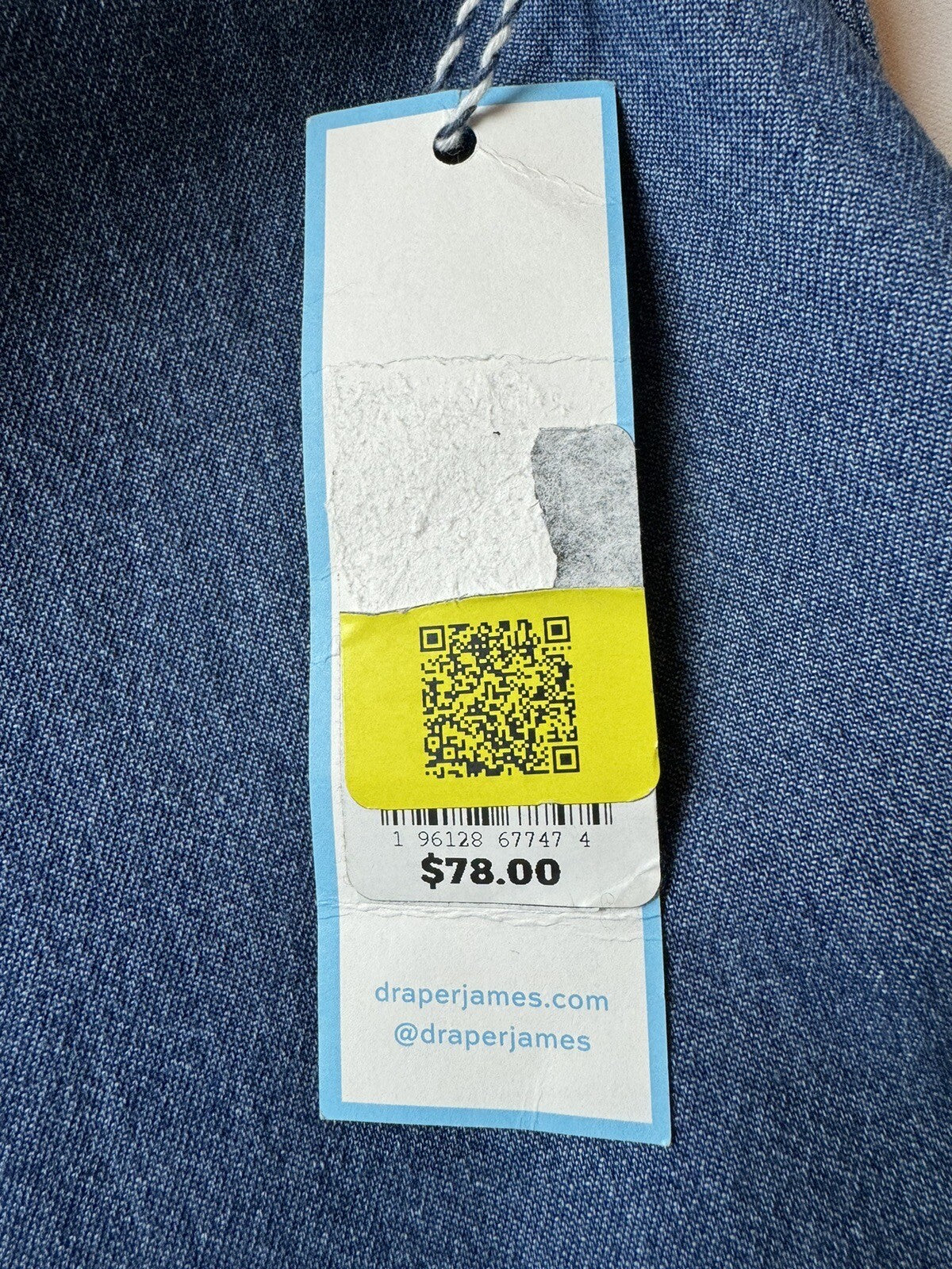 Draper James Rsvp Dress Denim Long Sleeve Button Ruffle Pockets Sz S  (56)