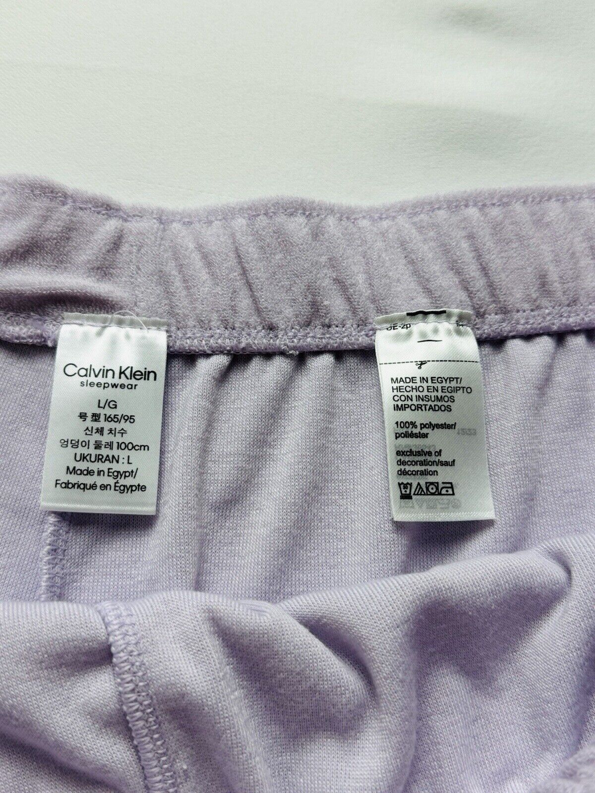 $76 Calvin Klein Women’s 2 Piece Lilac Sleepwear Sz L. (B.70)