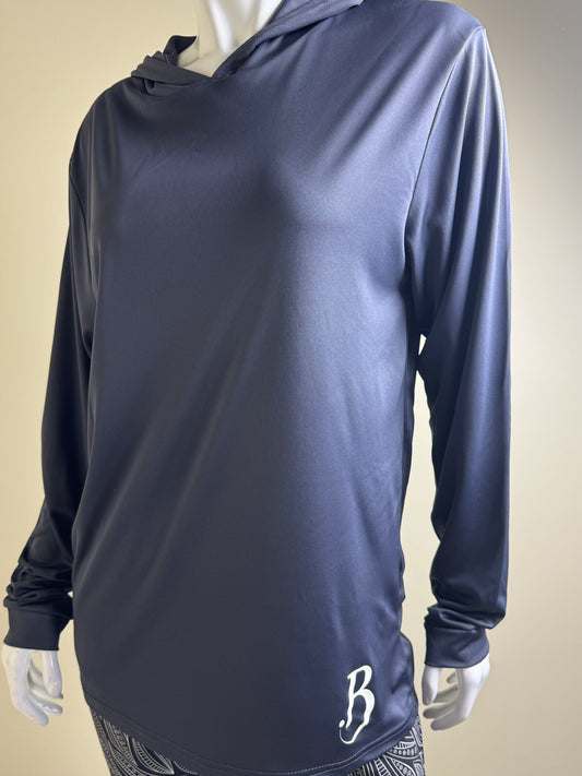 Paragon Women’s Charcoal Gray Pullover Hoodie Sz M.   (B.98)