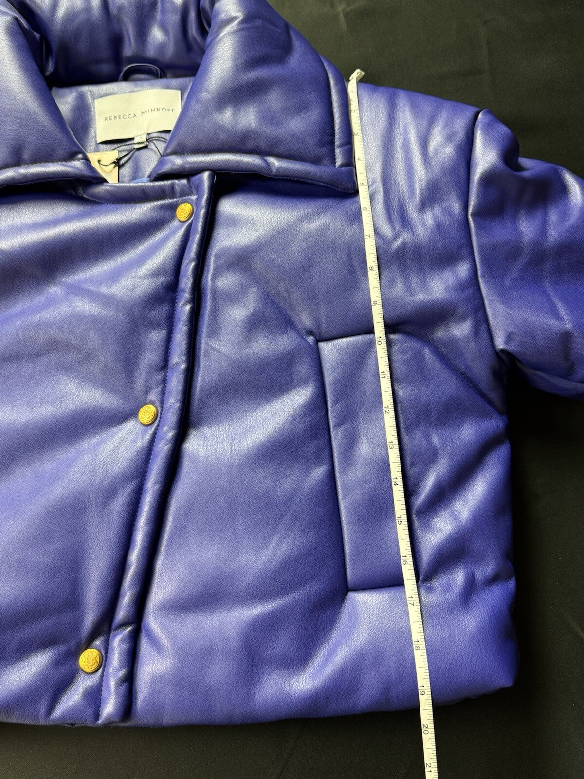 $278 Rebecca Minkoff Women's Cropped Padded Jacket Sz L. (B.123)