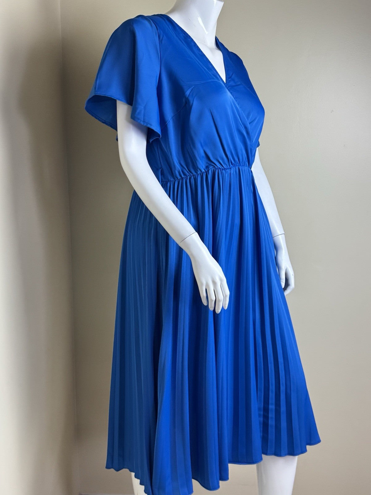 BTFBM Women's Pleaded Royal Blue Dress Sz XL     (B.99)