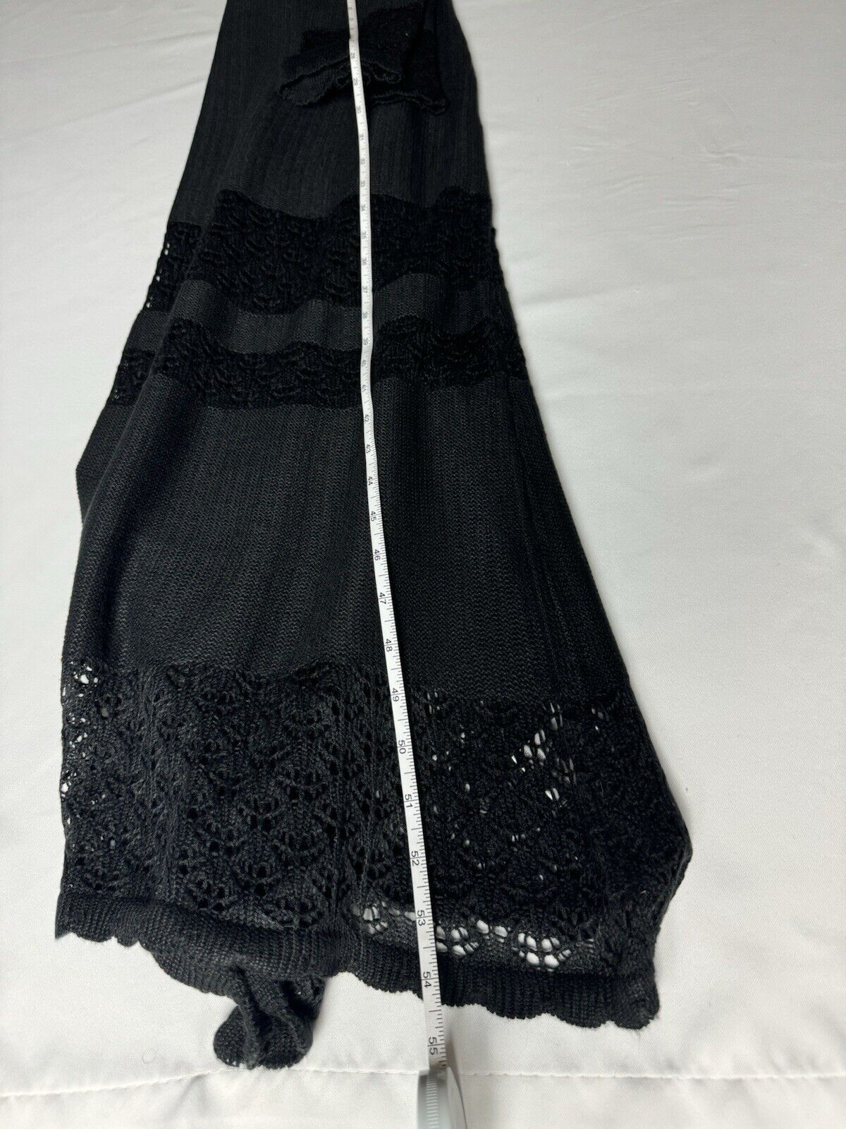 ABSOLUTELY FAMOUS Black Crochet Dress Sz S