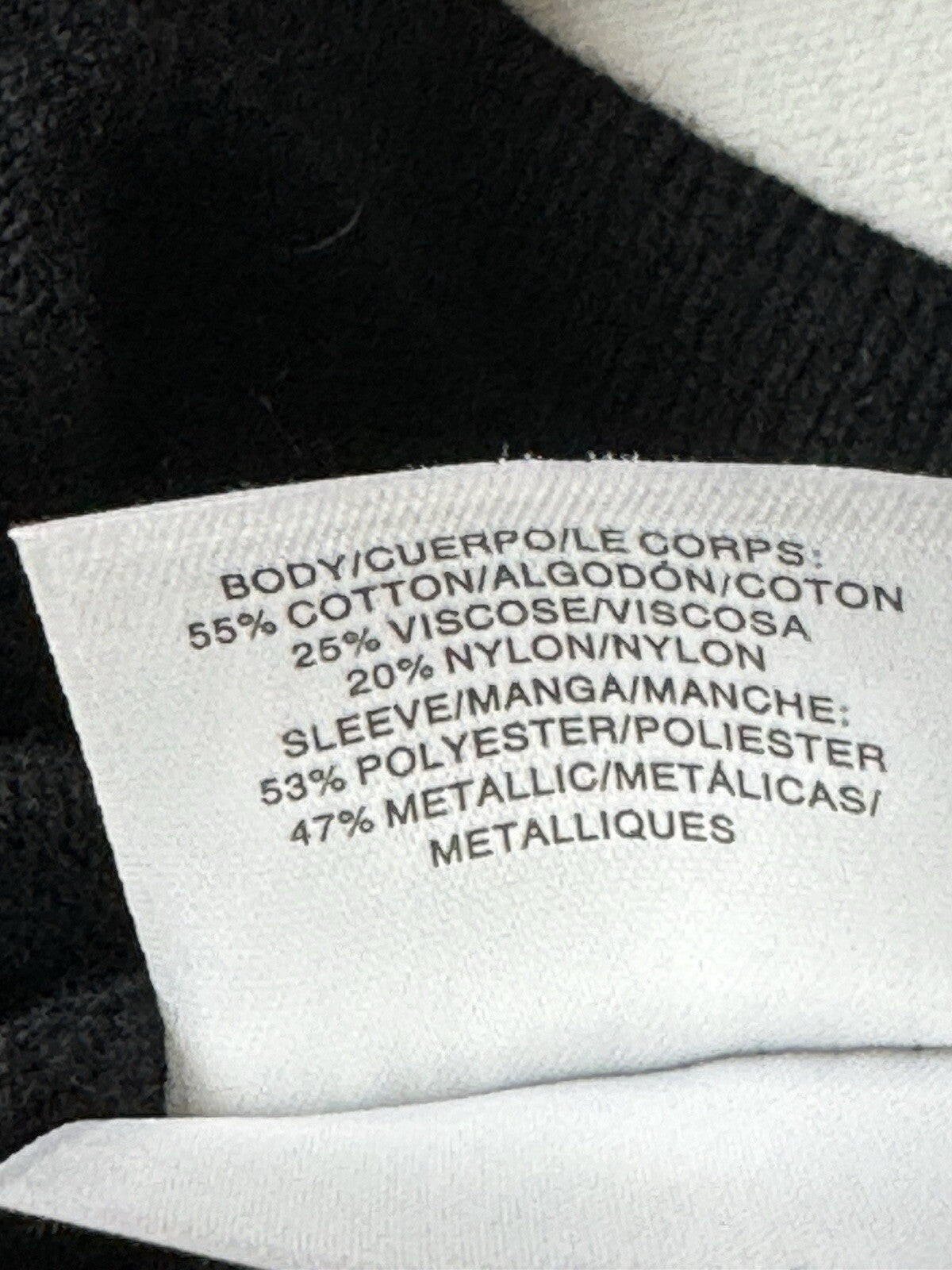 Anne Klein Womens Long Sleeves Sweater Black Size XL. (B.94)