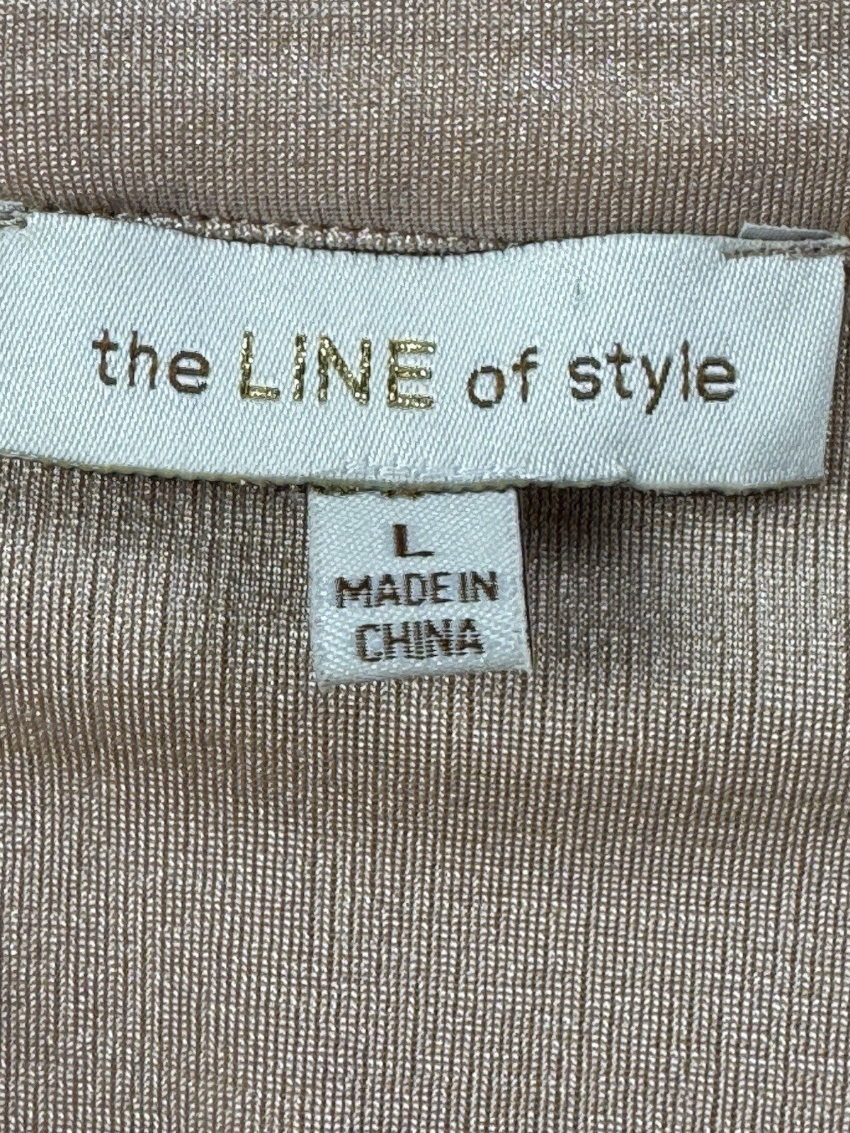 THE LINE OF STYLE Women’s Satin Blouse Sz L. (B.187)
