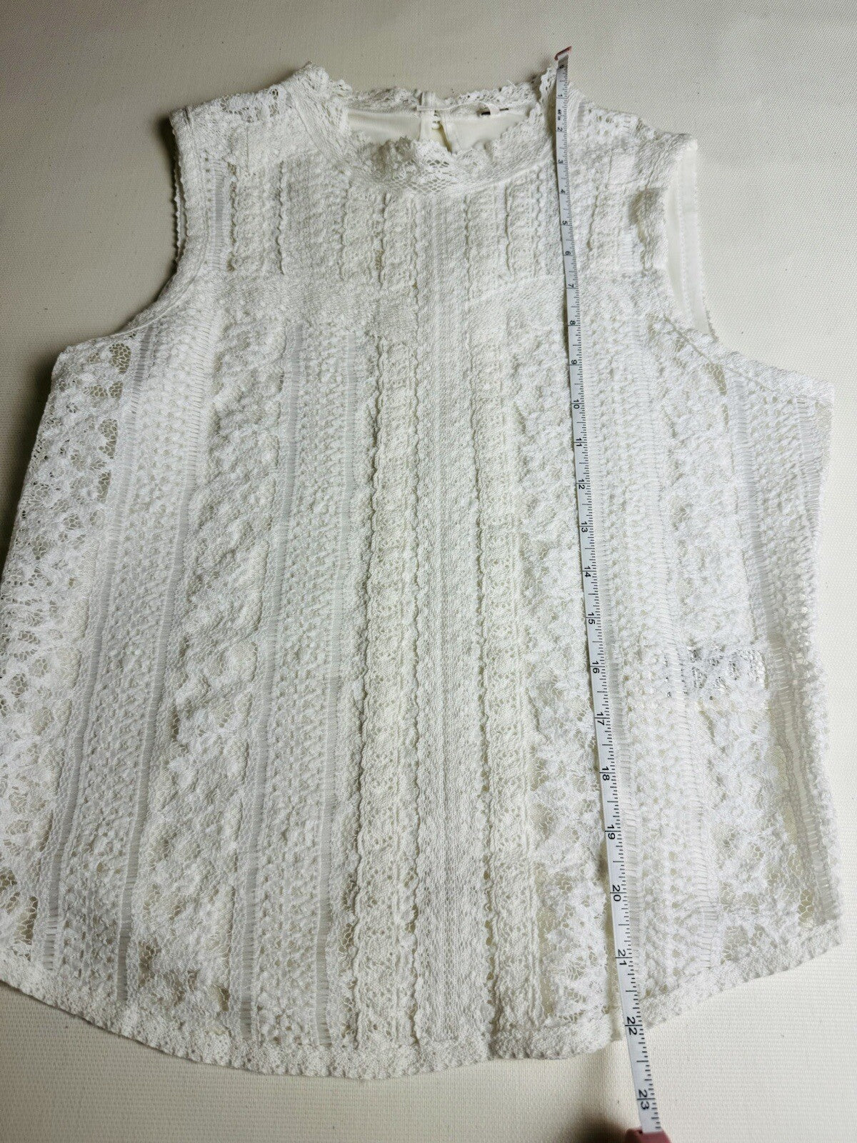 Free People Top Lace White Blouse Size S.  (64)