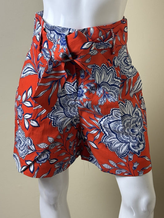 Tyler Boe Women’s Shorts Floral High Waist Belted Sz 6.    (B.164)