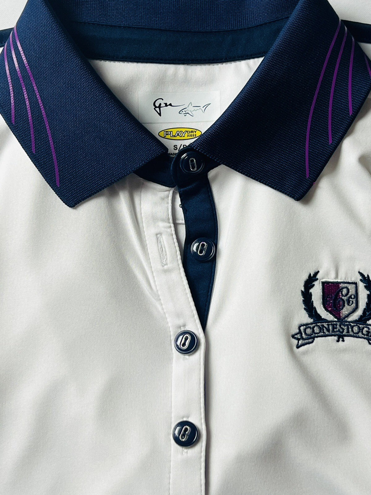 Greg Norman Women's Golf Polo Shirt White Top Sz S (49)