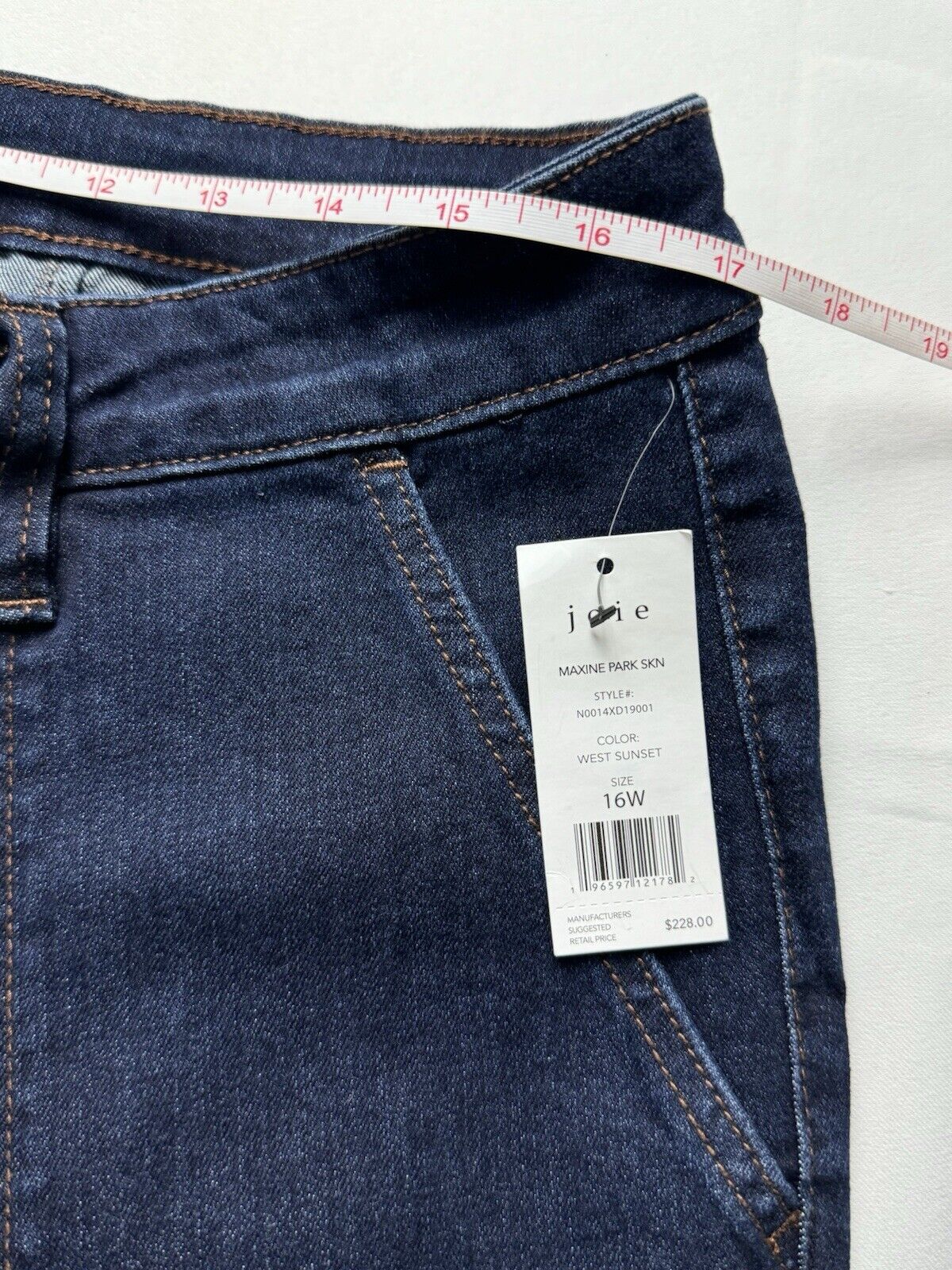 $228 Joie Women's Maxine Park Jeans Sz 16w (B.54)