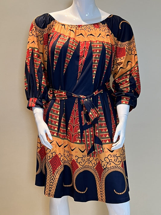 Women's Multicolor Dress Long Sleeve Sz XL  (7)