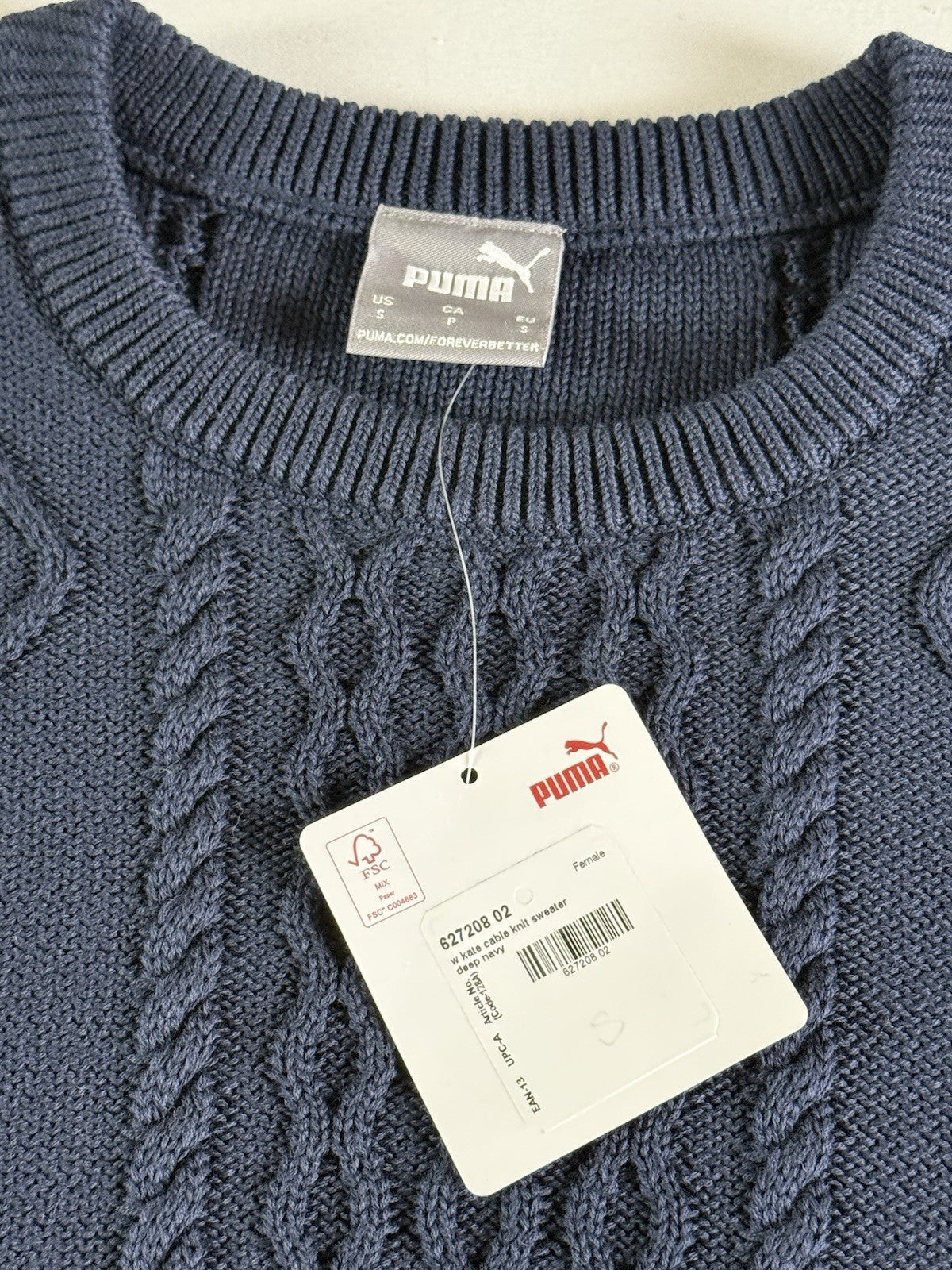 PUMA Women’s Knit Sweater Green Sz S (B.194/1)