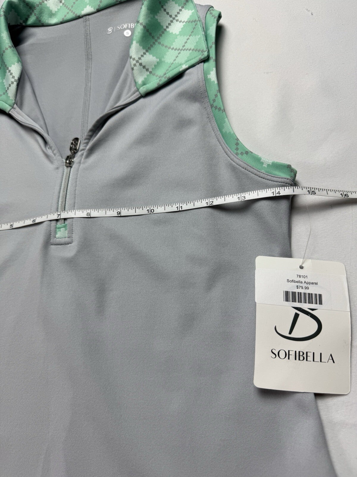 $94 Sofibella Women's Tennis Gray Dress with Pockets Sz S. (B.38).
