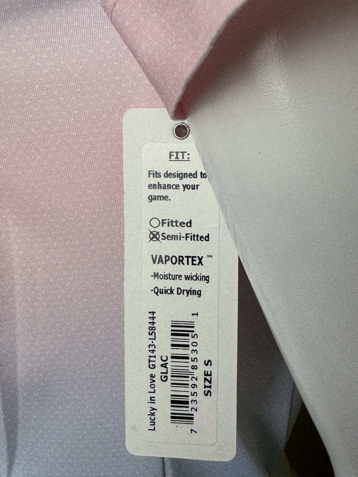 Lucky In Love Women’s Tennis Golf Shirt Sz S.     (B.162)